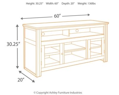 Signature Design by Ashley® Harpan Reddish Brown 60" TV Stand-3