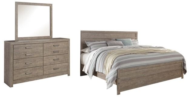 Signature Design by Ashley® Culverbach 3-Piece Gray King Panel Bed Set-0