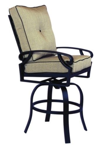 Lane Venture® Monterey Cushion Blue/Yellow Swivel Bar Stool-0