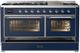 Ilve® Majestic III 60" Midnight Blue Pro Style Dual Fuel Natural Gas Range with Triple Glass Door and Chrome Trim-1