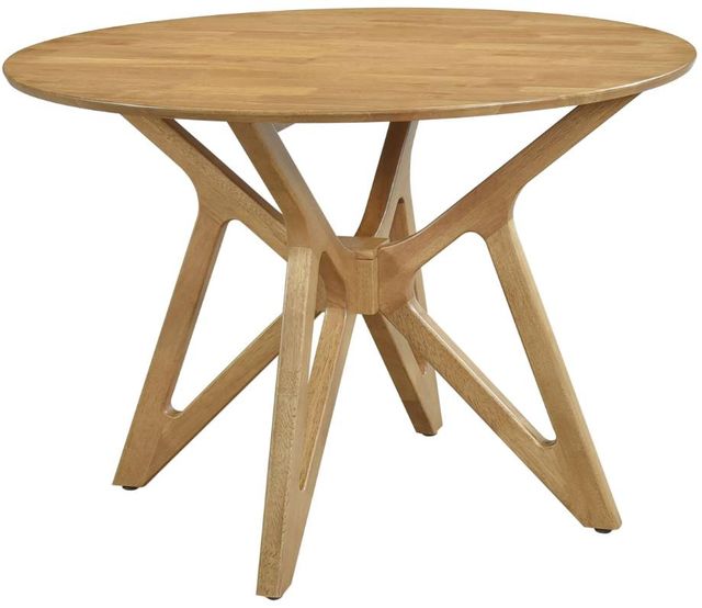 Coaster® Elowen Light Walnut Round Dining Table Big Sandy Superstore