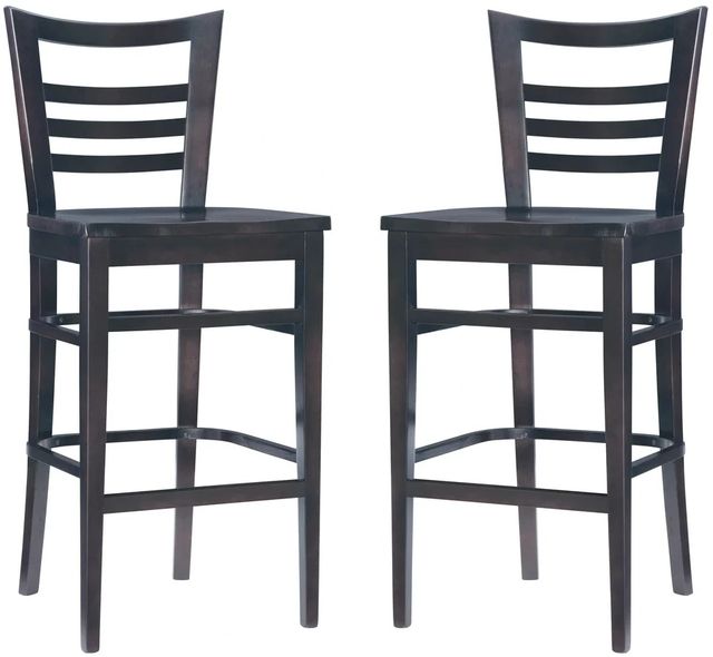 Linon Brit 2-Piece Brown Bar Stool-0