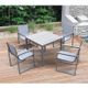 Armen Living Bistro 2-Piece Grey Outdoor Patio Dining Chairs-1