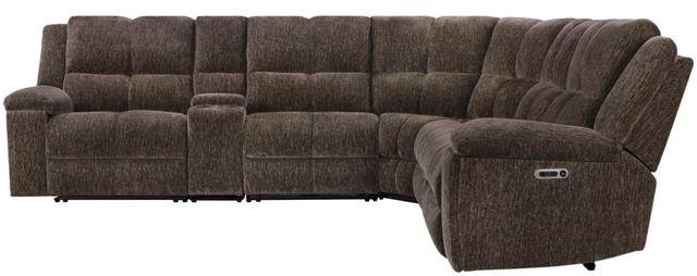 Parker House® Bronco 6-Piece Plush Umber Power Reclining L-Shape Sectional-3