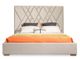 VIG Furniture Modrest Eldora Glam Beige Velvet/Brass Queen Panel Bed-1