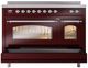 Ilve® Nostalgie II Series 48" Burgundy Pro Style Induction Range-4