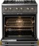 Viking® 5 Series 30" Damascus Gray Pro Style Dual Fuel (LP) Range with Polished Chrome Trim-1