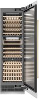 ZLINE Autograph Edition 24 in. 12.4 Cu. Ft. Triple Zone 100 Bottle Column Wine Cooler in White Matte and Polished Gold Accents-1