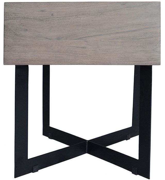 Moe's Home Collection Tiburon Pale-Grey Side Table with Metal Base-3