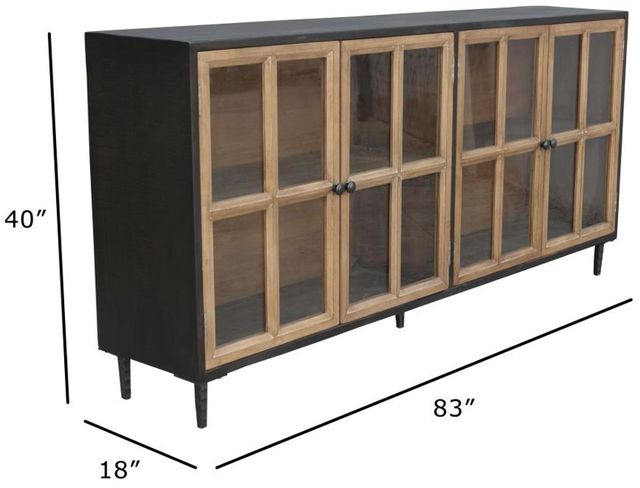 Nest Home Collections Camden Espresso/Natural Long Cabinet-3
