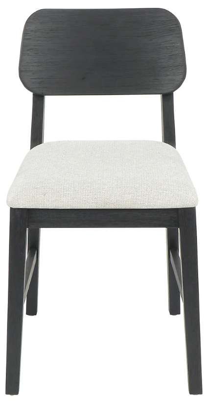 Classic Home Deaven Oak Black Upholstered Dining Chair-2