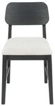 Classic Home Deaven Oak Black Upholstered Dining Chair-2