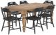 Legacy Classic Vintage Market 7-Piece Barnwood Oak/Kettle Black Dining Set-0