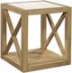 Bassett Mirror Holden Tan Square End Table-0