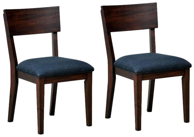 Napa Furniture Design Sahara 2-Piece Blue/Brown Dining Side Chair Set-0