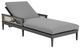 Armen Living Zella Gray Aluminum/Fabric Outdoor Chaise Lounge-3