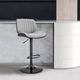 Armen Living Brock Black/Gray/Matte Black Bar Stool-1