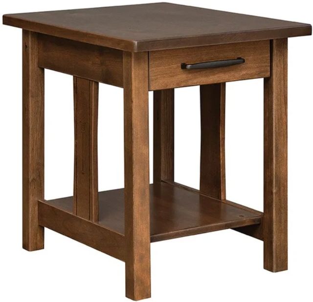 Country Classic Collection Customizable Signature End Table with Drawer-1