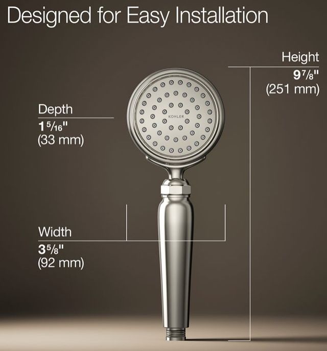 KOHLER® Artifacts® Vibrant Polished Nickel 2.5 GPM Single-Function Handshower-3