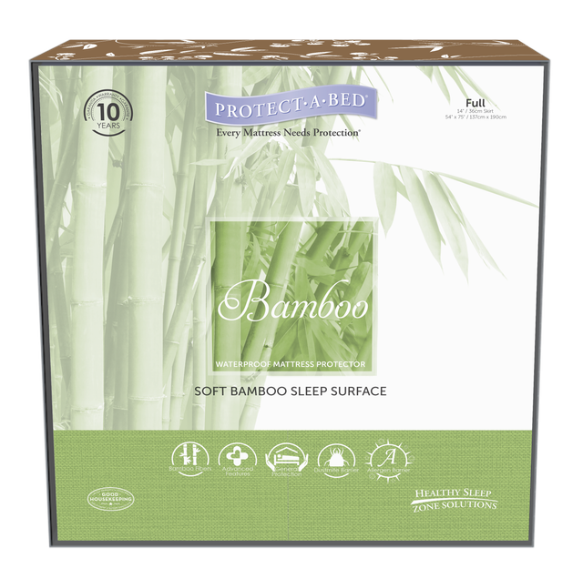 Protect-A-Bed® Naturals Bamboo White Full Mattress Protector-0