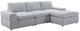 Primo International™ Momento Light Gray 4-Piece Modular Sofa with Ottoman-0