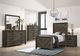 Elements International Eleanor Mocha Gray Twin Panel Bed-1