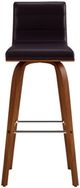 Armen Living Vienna Brown/Walnut Swivel Counter Stool-4