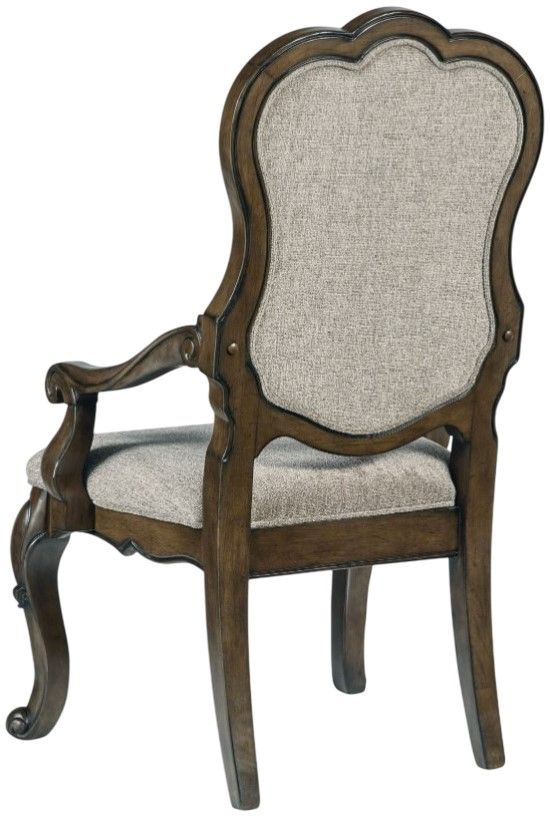 Signature Design by Ashley® Maylee Dark Brown Upholstered Dining Arm Chair-3