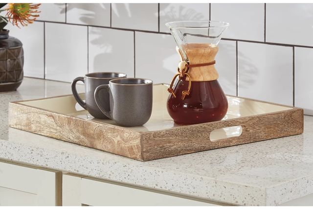 Signature Design by Ashley® Moria Natural/White Tray-4
