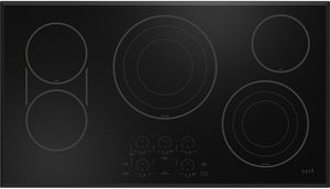 Front view of the Café™ 36" Black Electric Cooktop  