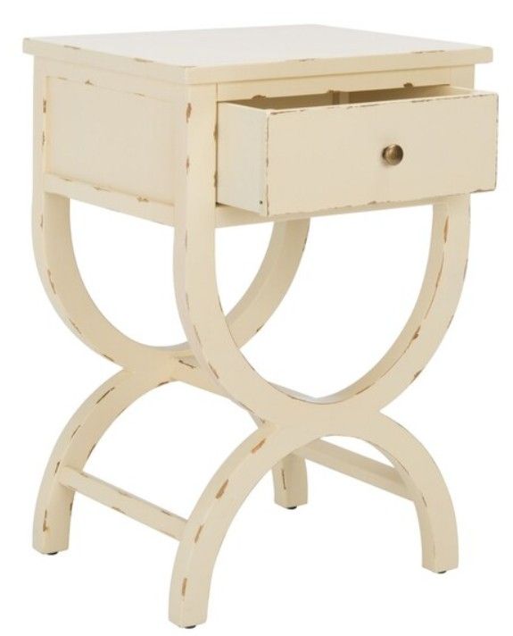 Safavieh Maxine Distressed Vanilla Accent Table-4