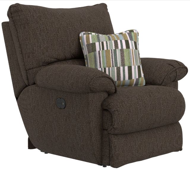 Catnapper Lenny Chocolate Power Lay Flat Recliner-0