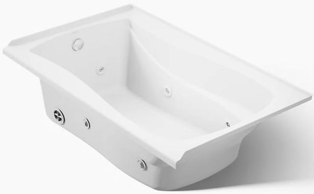 KOHLER® Mariposa® White 60" x 36" Alcove Heated Whirlpool, Left Drain and Heater-0