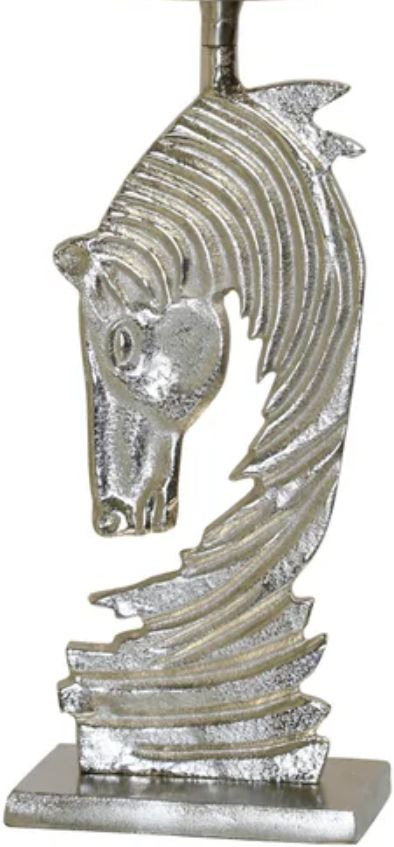 Stylecraft Nickle Plated Horse Statue Candle Holder-2