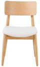 Chaise d'appoint ronde pour salle à manger de Transformer Table Transformer - Chêne scandinave/Crémeux-1