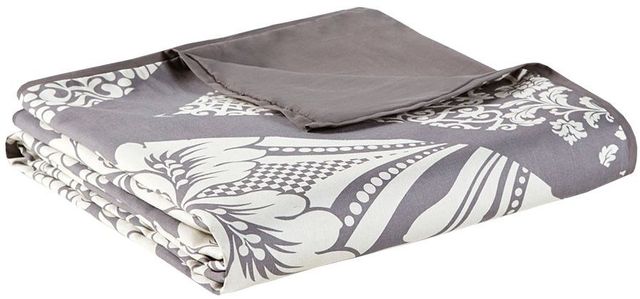 Olliix by Madison Park Vienna 6 Piece Grey King/California King Printed Duvet Cover Set-3