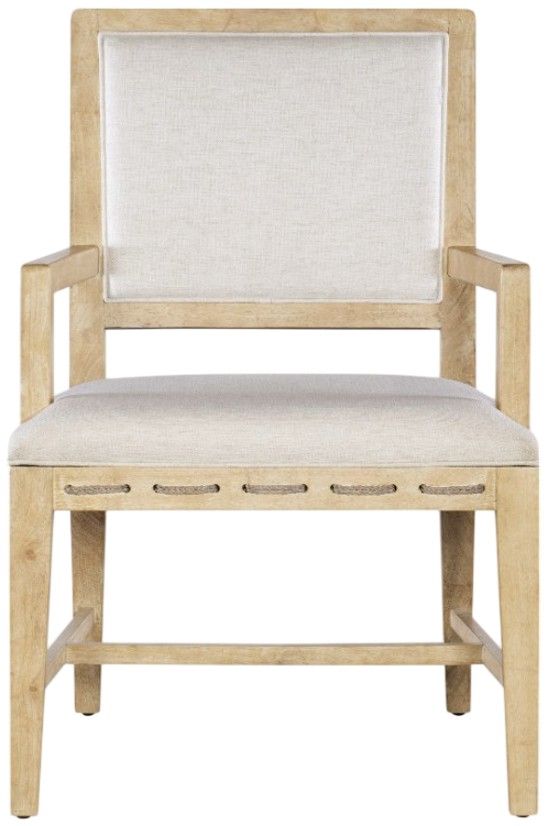 Hooker® Furniture Retreat Dune/Wiley Snow Dining Arm Chair-2