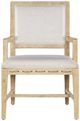 Hooker® Furniture Retreat Dune/Wiley Snow Dining Arm Chair-2