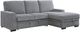 Homelegance® Morelia 2-Piece Gray Right Arm Facing Sectional with Pull-out Bed and Hidden Storage -0