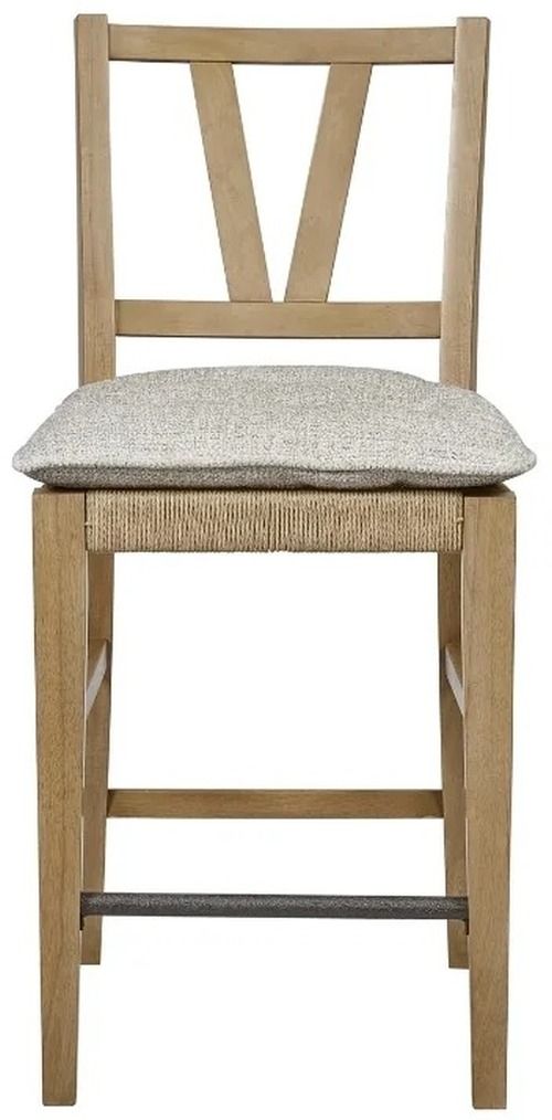 Bernards Tarrington Cashew Counter Slat Black Chair-2