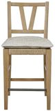 Bernards Tarrington Cashew Counter Slat Black Chair-2