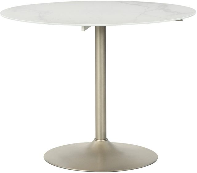 Signature Design by Ashley® Barchoni White Dining Table with Silver Base-0