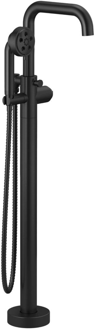Brizo Litze® Matte Black Single-Handle Freestanding Tub Filler - Less Handle-0