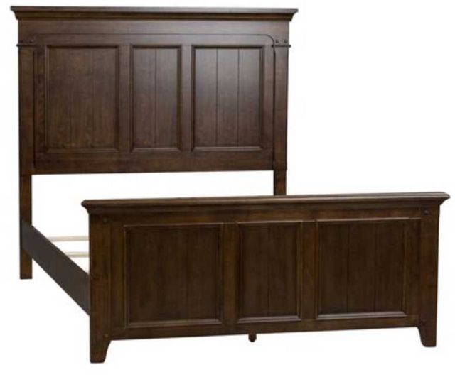 Liberty Furniture Saddlebrook Tobacco Queen Panel Bed-0