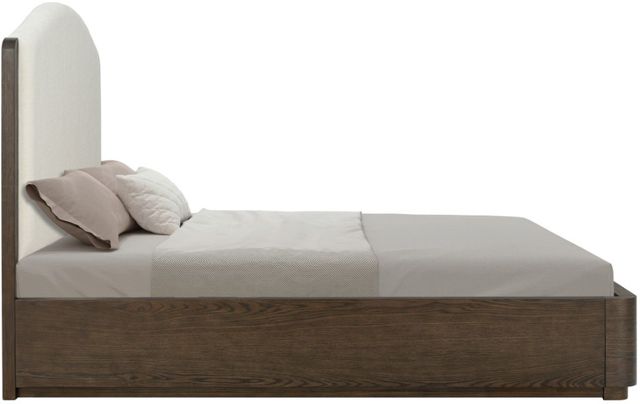 Flexsteel® Athens Chocolate Brown/Ivory King Upholstered Panel Storage Bed-2