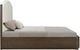 Flexsteel® Athens Chocolate Brown/Ivory King Upholstered Panel Storage Bed-4