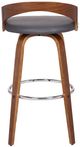 Armen Living Sonia 4-Piece Gray/Walnut Barstool Set-5
