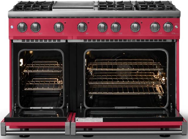 Viking® 5 Series 48" Valentine Pro Style Gas (NG) Range with Polished Chrome Trim-1
