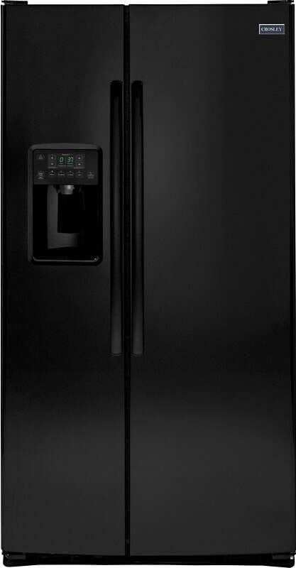 Crosley® 36 in. 25.3 Cu. Ft. High-Gloss Black Side-by-Side Refrigerator-0