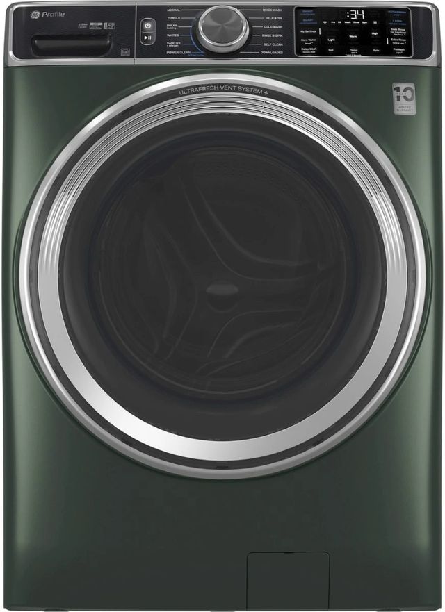 GE® Profile™ Jade Green Front Load Washer and Gas Dryer Laundry Pair-2